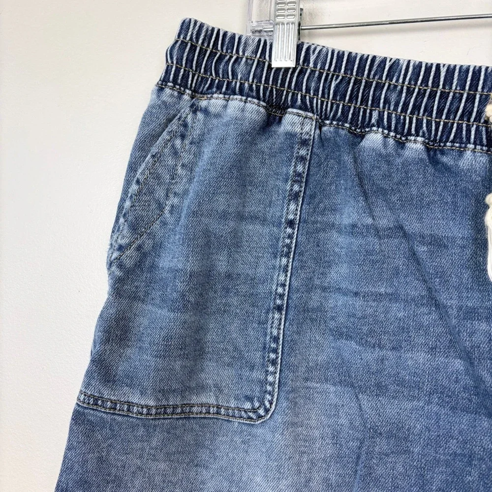 Maurices Pull On Denim Shorts Elastic Waist Comfort Casual‎ Summer Size 18W - Picture 4 of 11